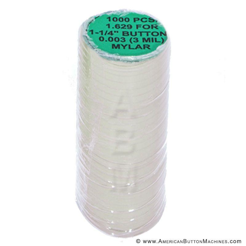 1.25" Clear Plastic Mylar