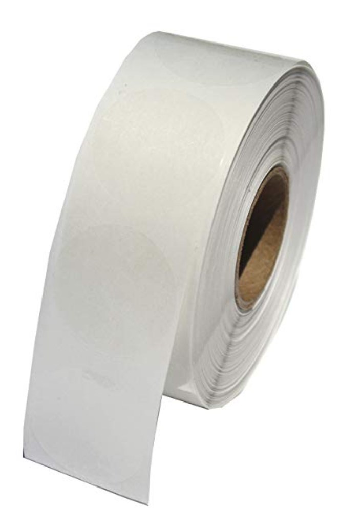 Clear Circle Labels 1"