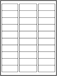 (Stickers) 2.625" x 1" White Matte Sheet