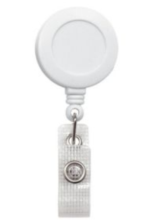(Badge Reel) 1x1/4" White