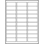 (Stickers) 2.625" x 1" White Matte Sheet