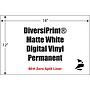 (Adhesive paper) 12 x 18 Matte White Digital Vinyl, 200 sheets *First choice*